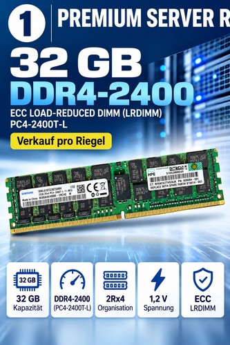 32gb ddr4 2400 ecc - lrdimm, 2rx4