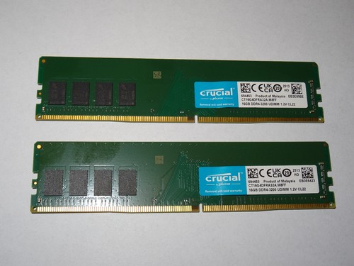 Crucial 32gb kit - 32gb, (2x16gb)