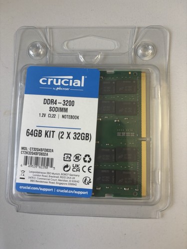 Ram crucial 64gb kit - kit, (2x